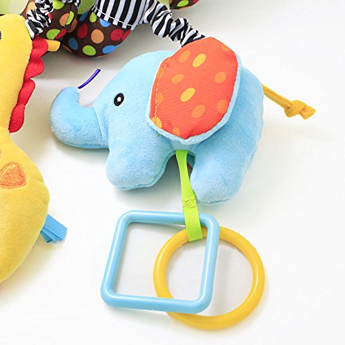 Hanging Toys For Car Seat Crib Mobile, Infant Baby Spiral Plush Toys For Crib Bed Stroller Car Seat Bar #TOP5