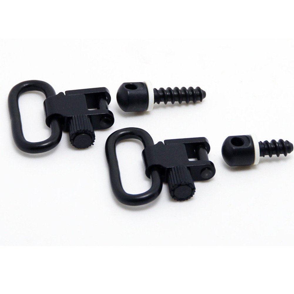 Caza Explorer (rápida Sling giratorio desmontable de acero inoxidable un par (plata/negro), Negro