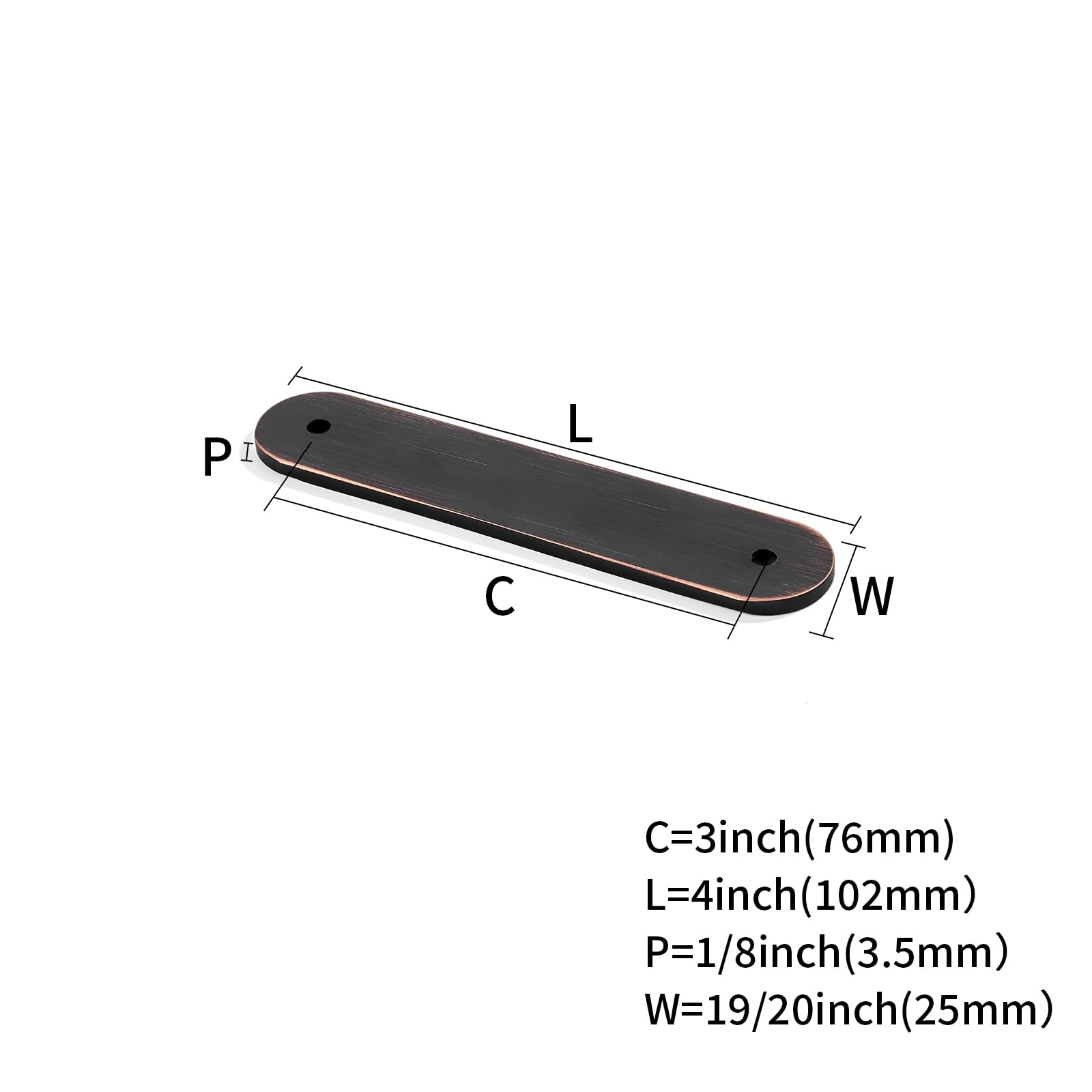 KHTUMEWARE-368BP Oil Rubbed Bronze Cabinet Pulls CTC 3 in (76 mm) 2-Pack in Oil Rubbed Bronze — KHTUMEWARE