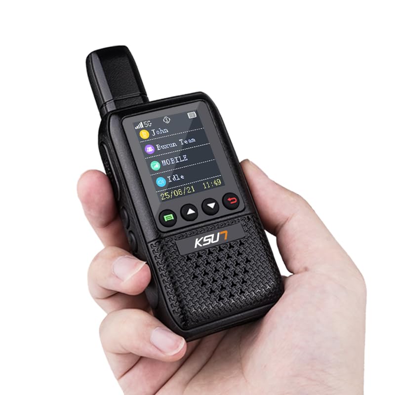 Image of KUSN Rapid Lifetime Free Global Walkie Talkies with SIM Cards Unlimited Range, 4G LTE PoC Nationwide PTT Two Way Radios for Family,Outdoor,Logistics, 1 Pack (CT12Plus)