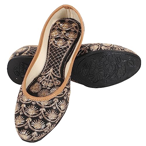 Image of DFR Women's Embroidered Punjabi Mojaris Jutti Juti's Shoe