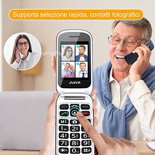 TOKVIA GSM Telefono Cellulare per Anziani |