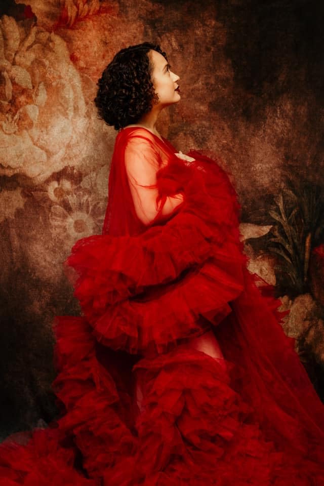 Kate Lila Fotohintergrund Mit Blumenmuster - 3x3 M Mikrofaser, Für Schwangerschaftsfotos & Retro-Shootings