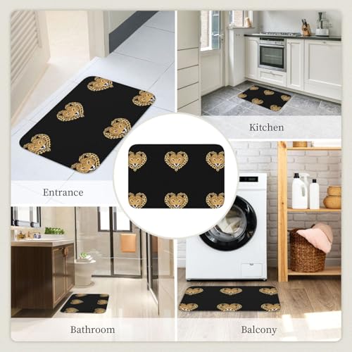 Tapis de sol facile à nettoyer 101x152 cm anti-glisse léopard - 8