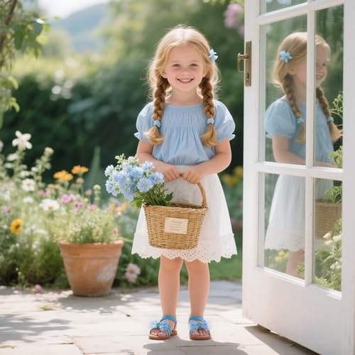Image of Otter MOMO Girls Open Toe Princess Flat Sandals with Comfort Sole Summer Sandals
