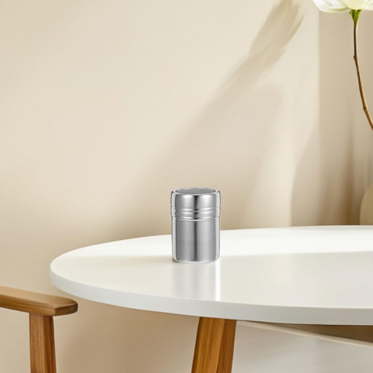 SOLUSTRE Powdered Sugar Shaker Sturdy Pp Material Fine Mesh 2 Pcs Stainless Steel with Lid, Dusting Sugar Shaker Even Powder Distribution and Chocolate for Coffee Bar for Cocoa,