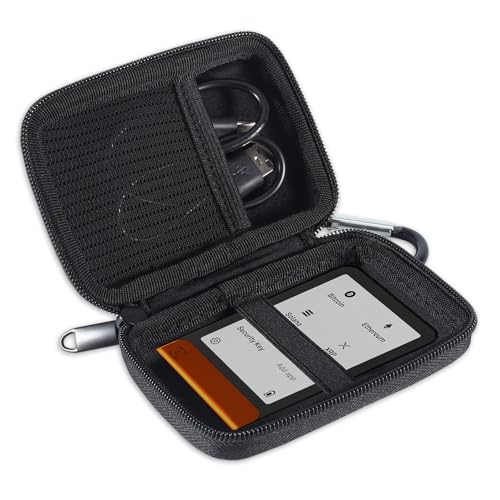 EVGRDCS Hard Case for Ledger Flex/Ledger STAX Bitcoin Crypto Wallet ，with Fixed Elastic Band and mesh Pocket