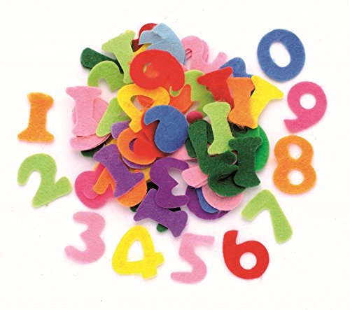 GlorexNumbers Scatter Parts for Decoration, Felt, Multicoloured, 17 x 11,5 x 1 cm