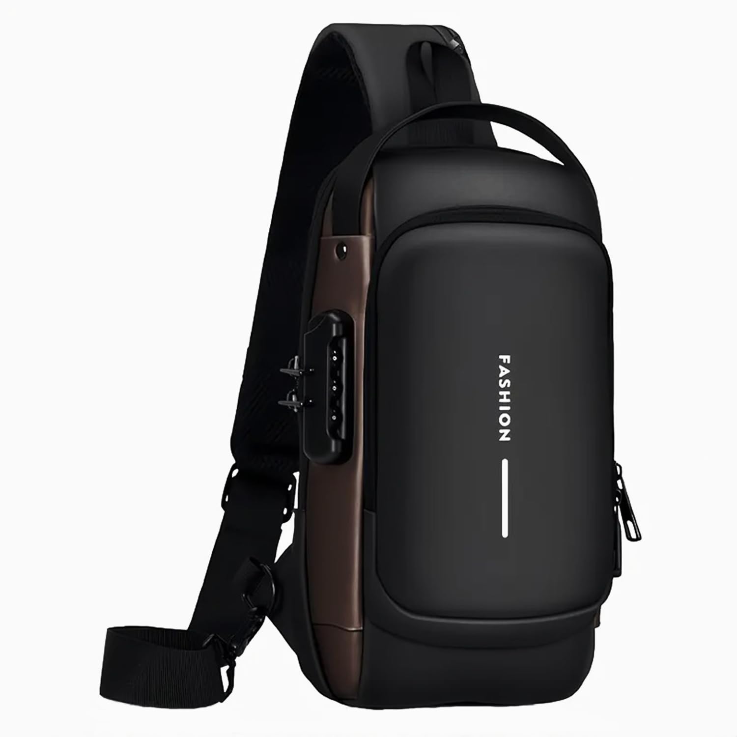 Crossbody Chest Bag for Men, Women - Travel Shoulder Sling Bags with USB Charging Port - Men's Backpack With Adjustable Strap (Black)-image-43
