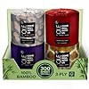 QLE Bamboo Toilet Paper 4 Pack 3 Ply 300 Sheets Bamboo RV Toilet Paper Rolls - Organic Chemical Free Toilet Paper, Hypoallergenic Toilet Paper Bamboo Soft, Compostable Septic Safe Plant Toilet Paper
