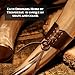 Viking Drinking Horn with Stand - Unique Gifts for Men, Large 15-20 Oz Natural Ox Horn Cool Unique Beer Gift for Brother or Dad, Home Decor Accessories Handcrafted for Mead, Ale, and More