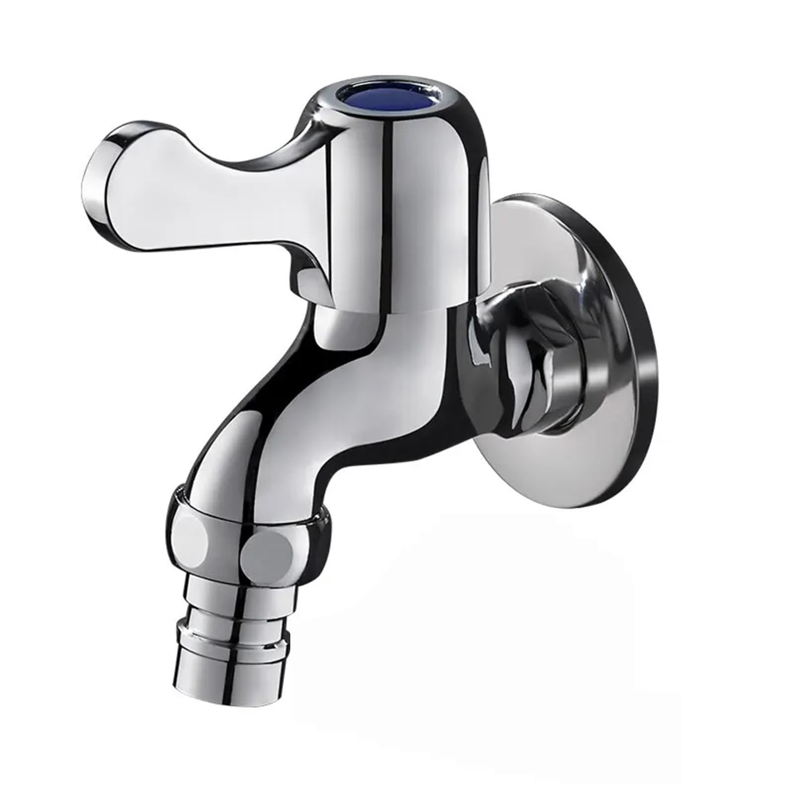 Trryuip 1X Faucet Outside Tap Washing Machine Faucet Extended By 4 Points 20Mm Household Use G1/2 Single Cold Wall Mop Sink Dedicated Outdoor Universal