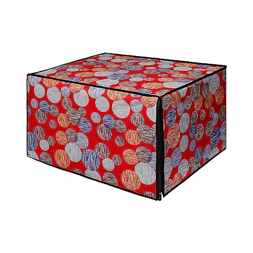 Image of DREAM KING Stylish Design & Printed Microwave Oven Cover Full Closure |waterproof & Dustproof Oven Cover Suitable for All Models - Multicolour SA70