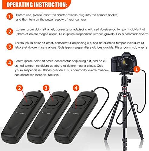 Yunir Shutter Release Remote Control, RS-80N3 SLR Shutter Release Remote Trigger for Canon 7D / 7DII / 6D / 6D Mark II / 50D / 5DII / 5DIII / 5D / 5D4 / 5DS, etc