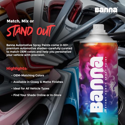 Image of BANNA Sand Drift Grey - Chevrolet Automotive Spray Paint | DIY Acrylic Multipurpose Spray Paint | Quick-Drying, Multi-Surface for Metal, Wood, Plastic, Walls, Automotives, Glossy Finish