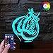 3D Guantes de Boxeo ilusión Optica Lámpara Luz Nocturna 7/16 Colores Cambiantes Control Remoto USB de Suministro de Energía Juguetes Decoración Regalo de Cumpleaños Navidad