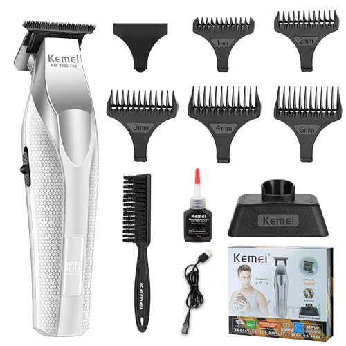 Tondeuse à cheveux KM-3023-702 KEMEI avec lame en céramique et affichage LED
