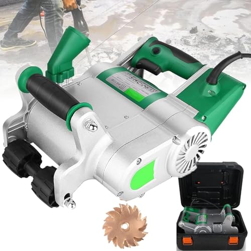 JXYQ Taglierina per calcestruzzo, scanalatrice per muri da 1100 W, Macchina per scanalatura di muri, scanalatrice elettrica, Macchina per scanalatura di muri