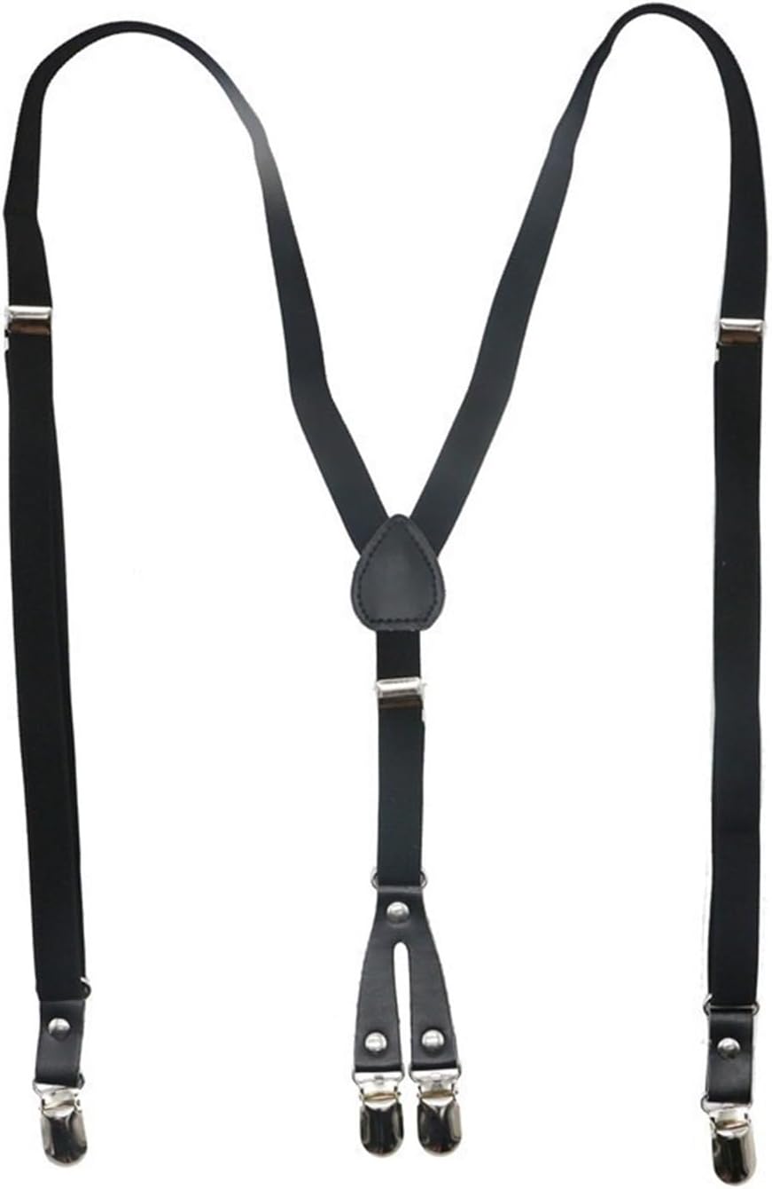 Adjustable Clip Suspenders, Men's Suspenders for Men 1.5cm Women's Pants with Adjustable Suspenders