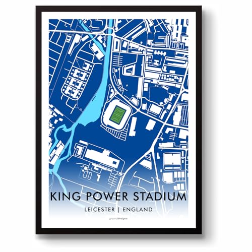 Impresión de King Power Stadium de GroundDesigns: El regalo ideal para fans del Leicester City