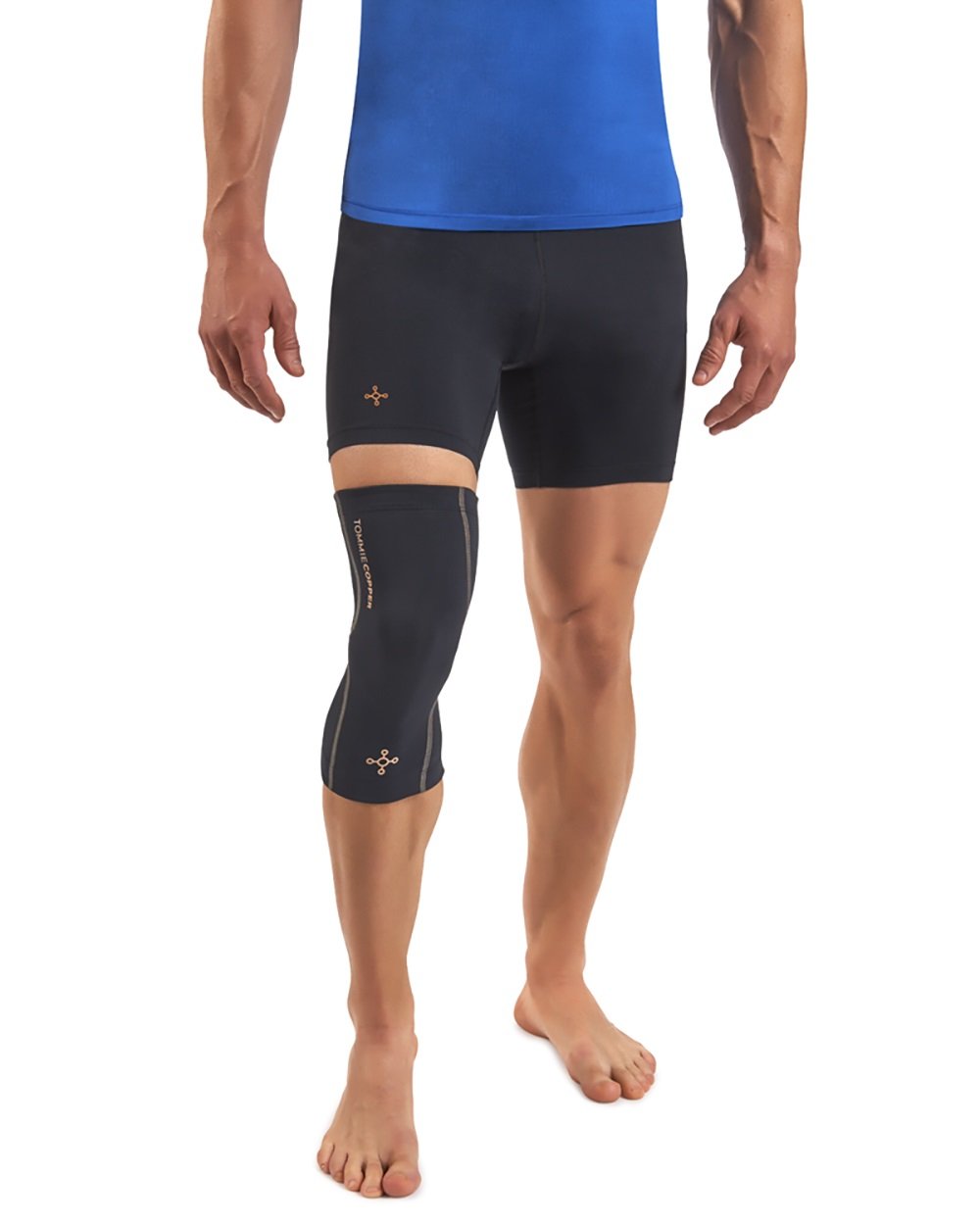 Tommie Copper Men's Performance Knee Sleeves 2.0, Large, Black