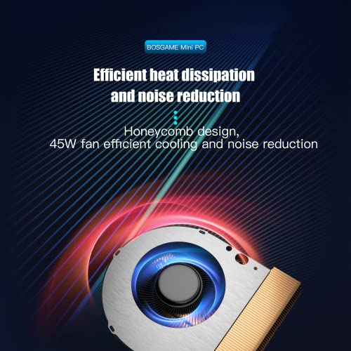 BOSGAME Mini PC Intel 12th N95 (up to 3.4GHz), 8GB DDR4 256GB PCIe SSD Mini Computer W11 Pro, Mini Desktop PC 4K@60Hz Type-C/ 4*USB 3.2/ WiFi 5/ BT4.2 – Bild 7