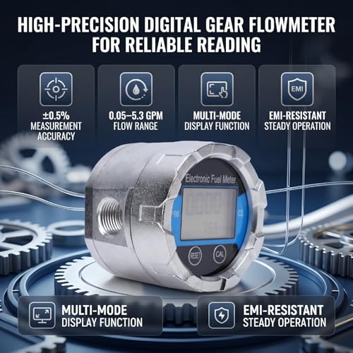 Débitmètre de carburant G1/2 Luocute haute précision 0,5% avec compteur électronique LCD - 5