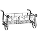 Black Iron Scrollwork Deck Rail Planter Box with Adjustable Brackets, Large