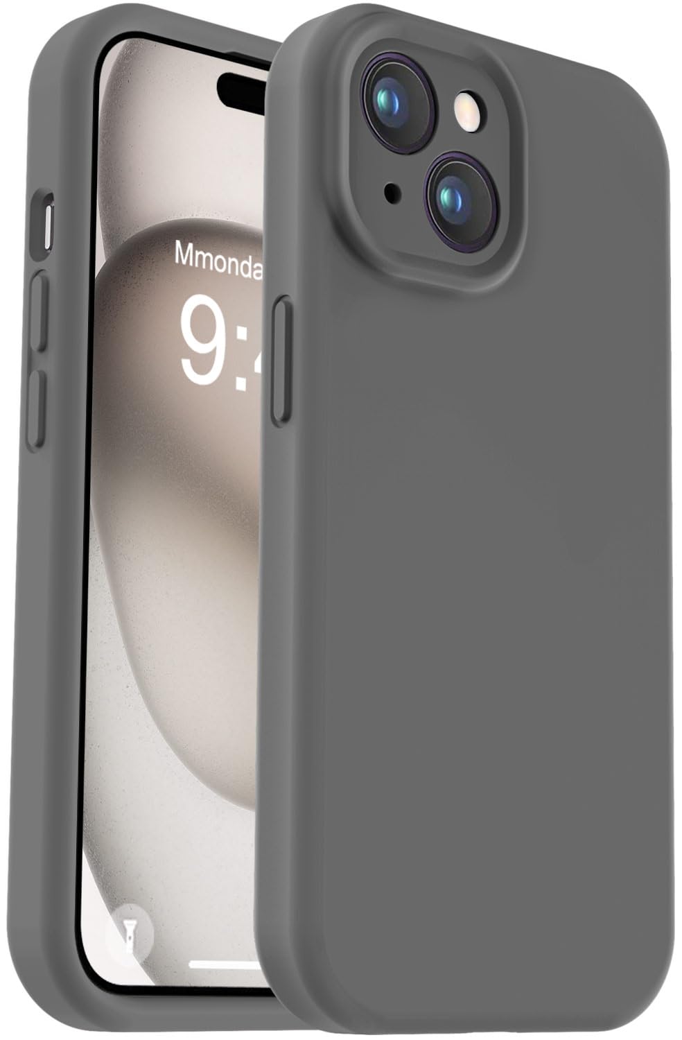 Vooii Compatible with iPhone 15 Plus Case, Upgrade Liquid Silicone [Enhanced Camera Protection] [Soft Anti-Scratch Microfiber Lining] Shockproof Phone