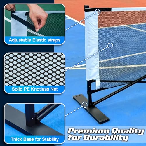 Retractable Pickleball Net, Portable Indoor Outdoor Net with Carry Bag by Alvixxy - Image 4