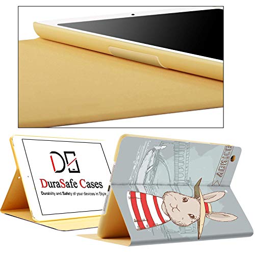 Image of DuraSafe Cases for iPad 8.3 Inch Mini 6th [ Mini 2021 6 Gen ] A2567 A2568 A2569 MK7M3HN /A MLWL3HN /A MK7R3HN /A MK7P3HN /A MLWR3HN /A MK7X3HN /A MK7V3HN /A MK893HN /A Printed Flip Book Cover - Bunny Hat