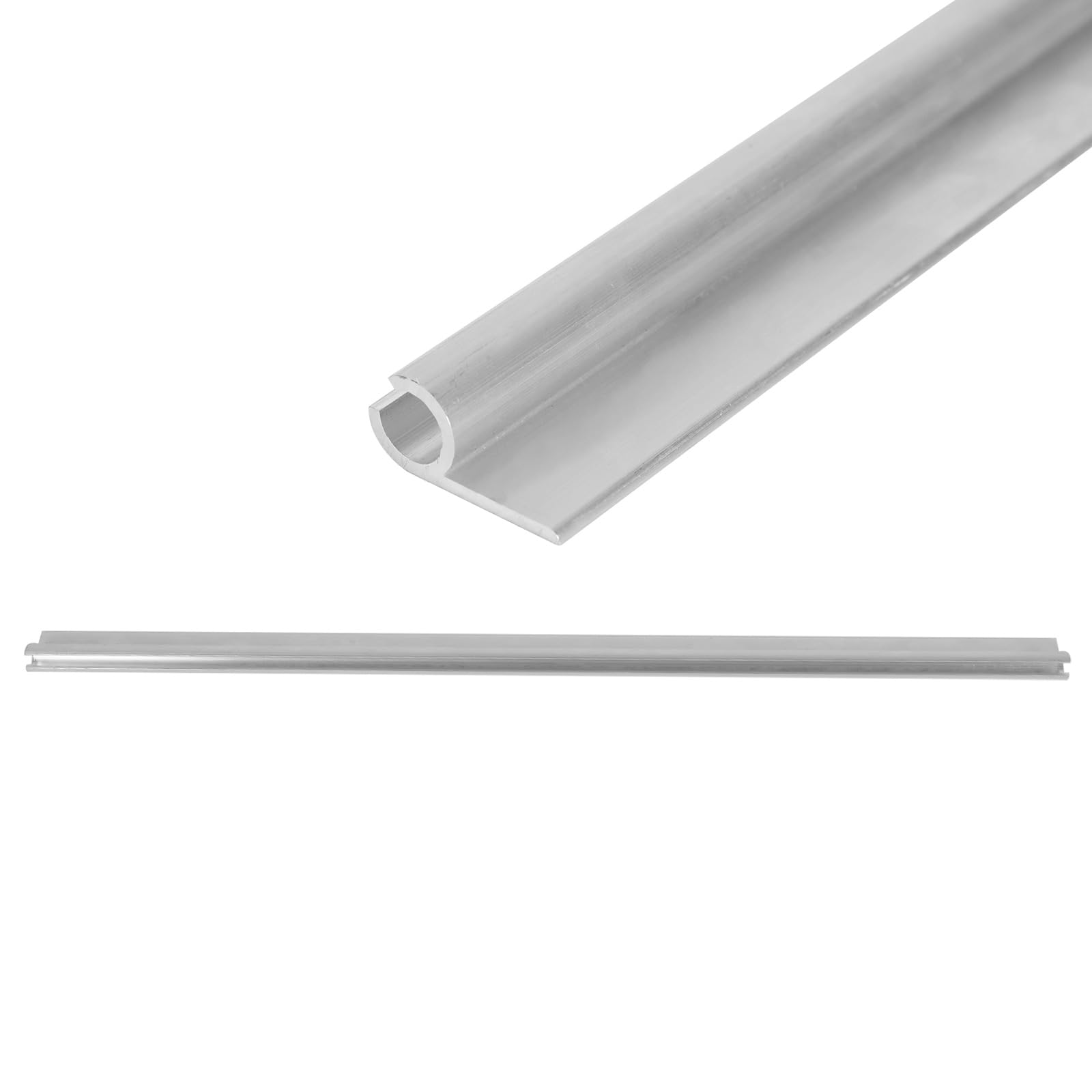 Lot de 8 rails de fixation murale en aluminium de 50 cm pour tente, 45°, pour passepoil de 6 à 9 mm, pour caravane, camping-car, tente, auvent, voile d'ombrage