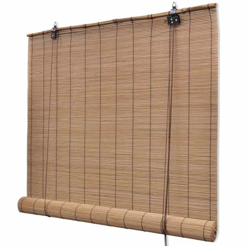 vidaXL Store Enrouleur Bambou Brun Fenêtre Store Occultant Tamisant Rideau