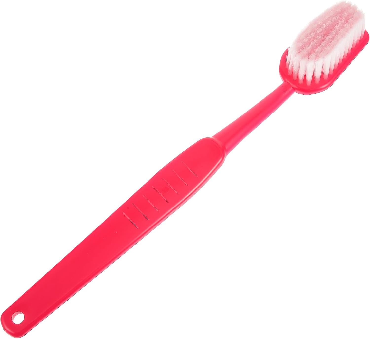 Back Scrubber Bath Brush Toothbrush Shape Body Scrubber Large Red Hanging Shower Brush for Deep Exfoliating and Back Lotion Application