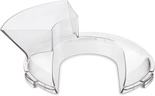 FIRJOY Pouring Shield for KitchenAid 4.5 and 5 Quart Stainless Steel Bowls ONLY - Secure Fit Splash Guard Accessory for KitchenAid Tilt-Head Stand Mixers (Clear)