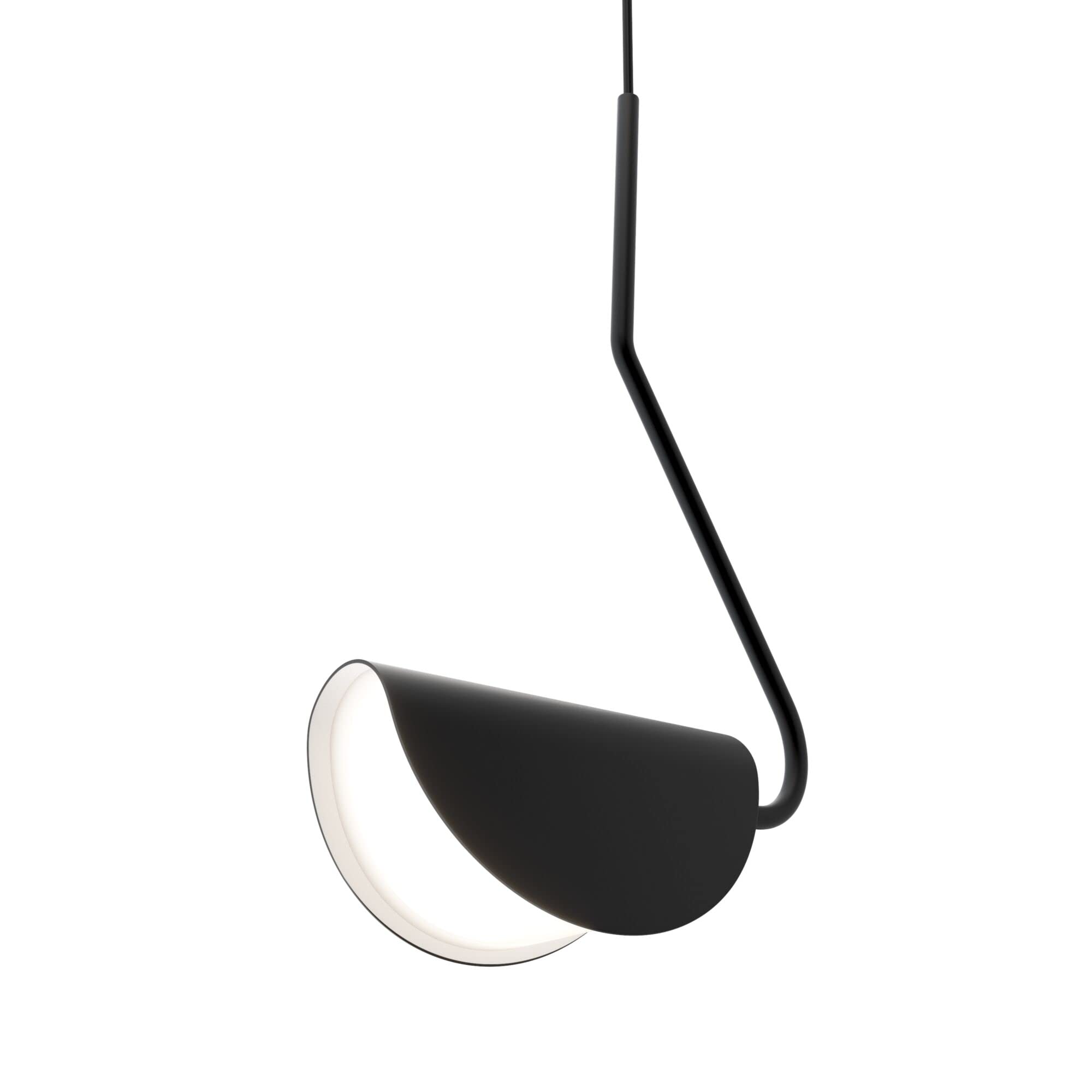 Lampada Pendente a Sospensione da Soffitto, Design Nordico, 1 luce, in Acrilico, Nera, High-Tech, Altezza Regolabile, per 1 x G9 (28W) non incl.