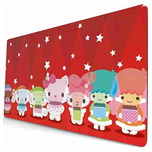 yongheng Hello Kitty musmatta bärbar dator stor skrivbord tangentbordsdyna Hello Kitty skrivbordsmatta anime spelmusmatta 053