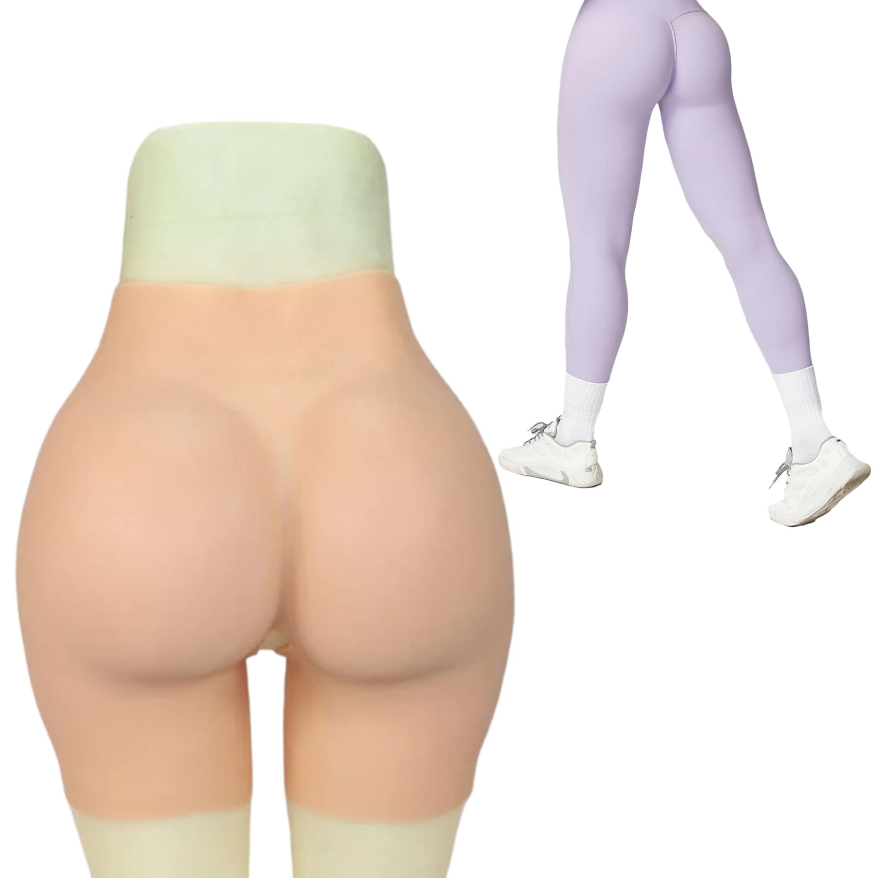 Panty Levantacola De Silicona con Caderas, Short Moldeador De Cuerpo con Diseño De Entrepierna Abierta, Almohadillas De Cadera, Bragas De Realce para Drag Queen
