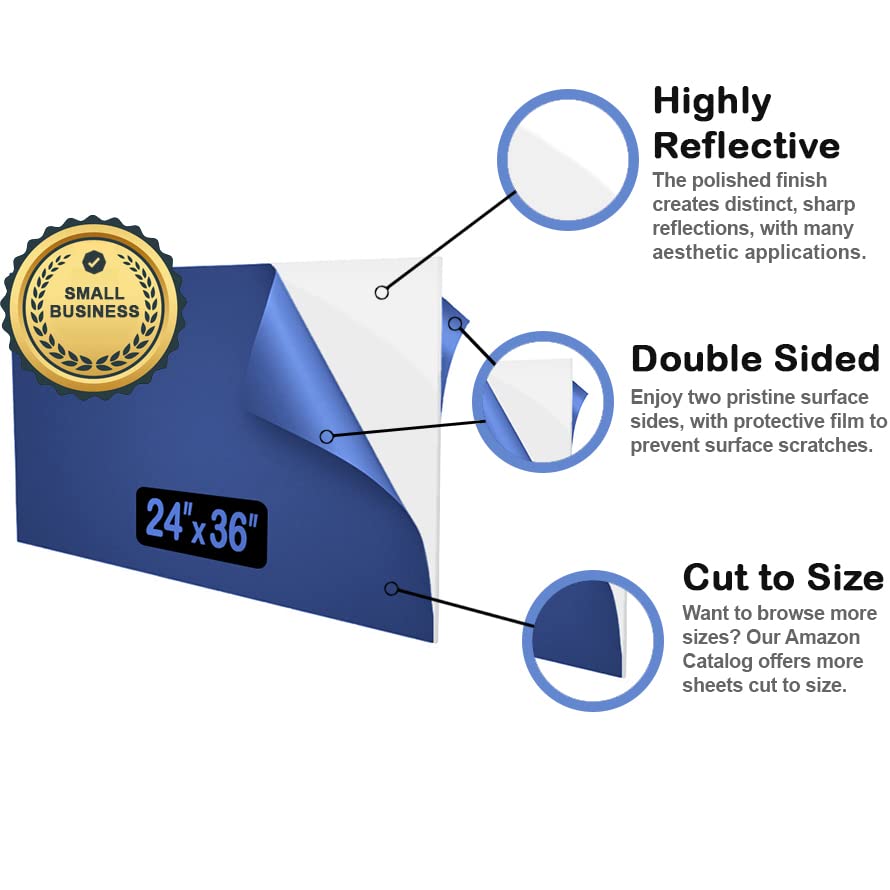 Miniatura 4 de Lámina acrílica blanca de 24 x 36 pulgadas, 18 pulgadas de grosor (0.118 in) de grosor (0.118 in) panel rectangular grande para manualidades,