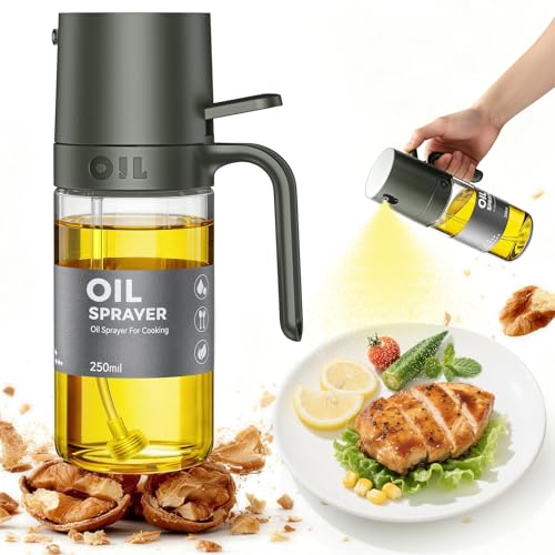 オイルスプレー オリーブオイル スプレーボトル 250ml (グレー)