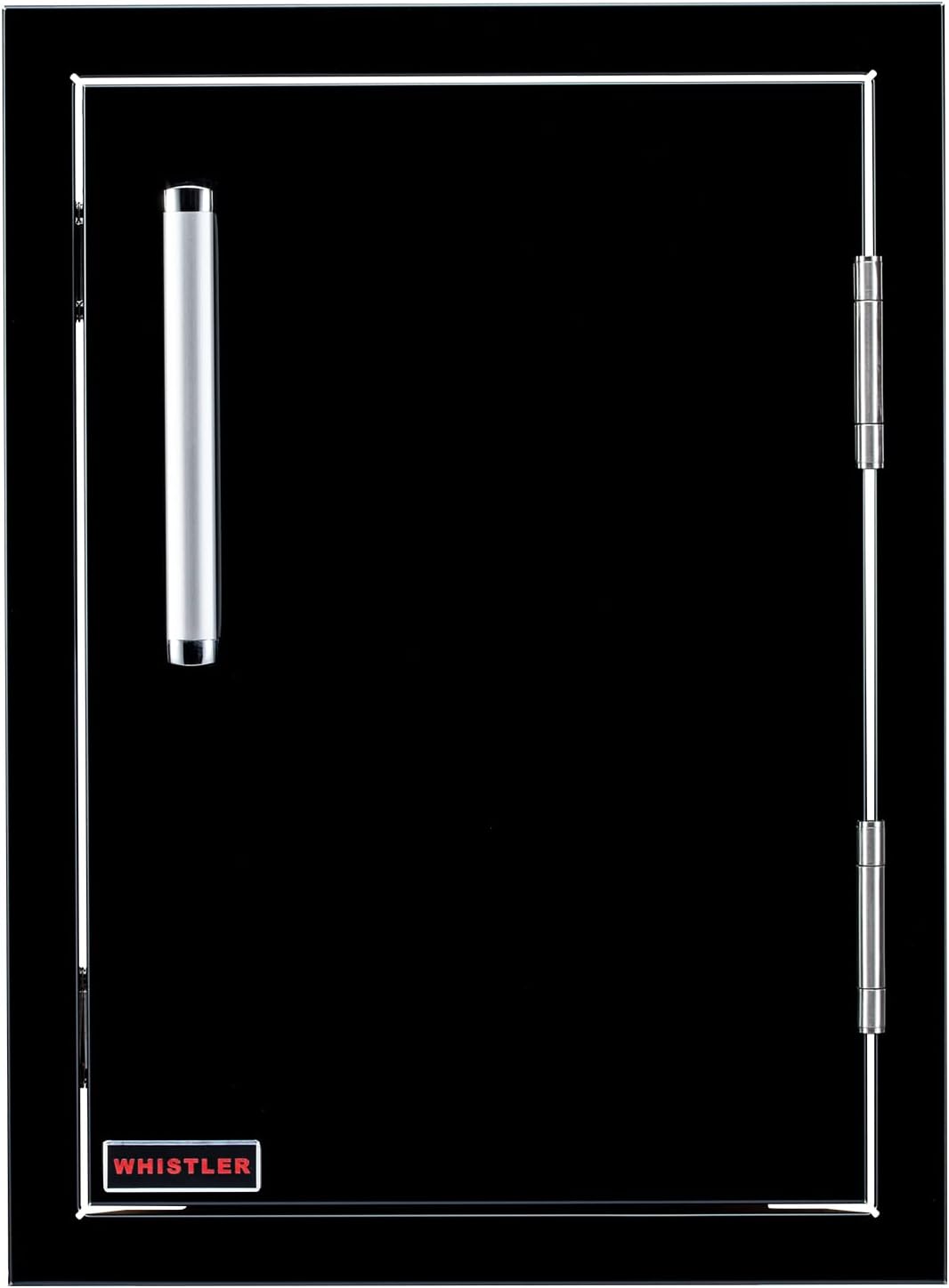 Whistler Outdoor Kitchen Stainless Steel Vertical Single Access Door for BBQ Storage Grill Island,19.50"×26.25"×3.2",Black