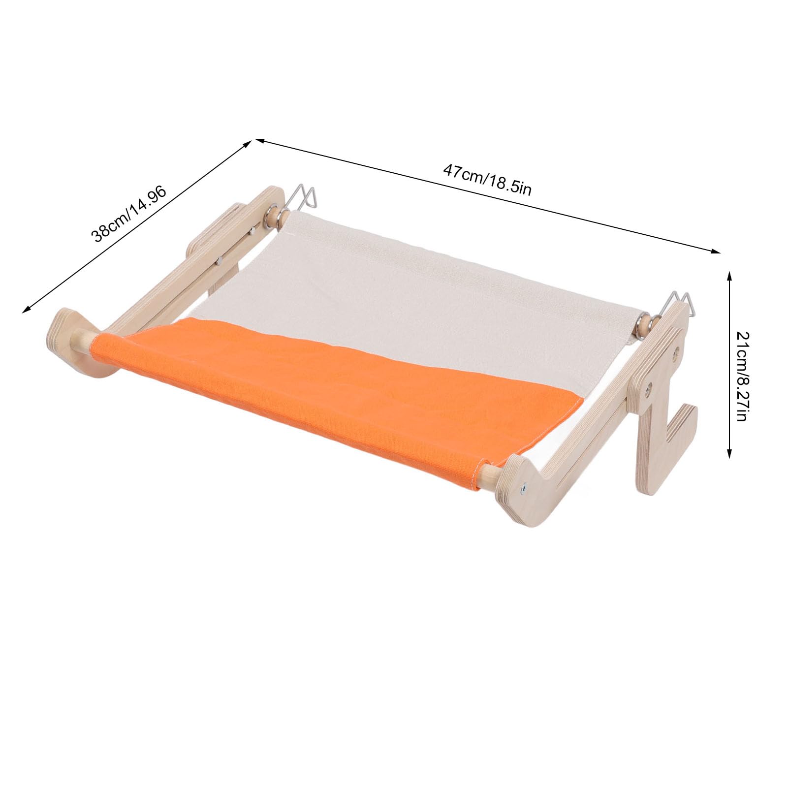 Cat Window Perch, Wood Cat Window Hanging Hammock Robust Frame Cat Sleeping Bed Window Seat Shelves for Windowsill Bedside