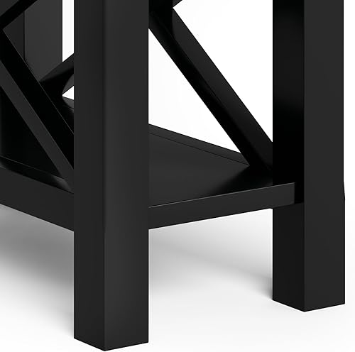 Miniatura 166 de SIMPLIHOME Kitchener Mesa consola – Mesa de sofá de madera maciza de 47 pulgadas de ancho en color blanco, mesa de almacenamiento contemporánea para