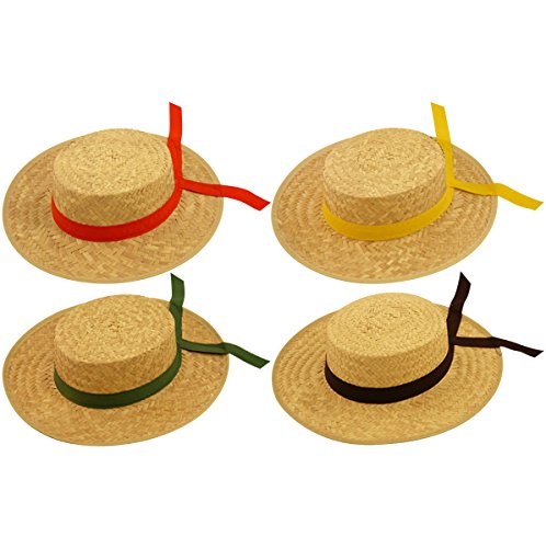 Hat Straw Boater (Venetian) Solid 