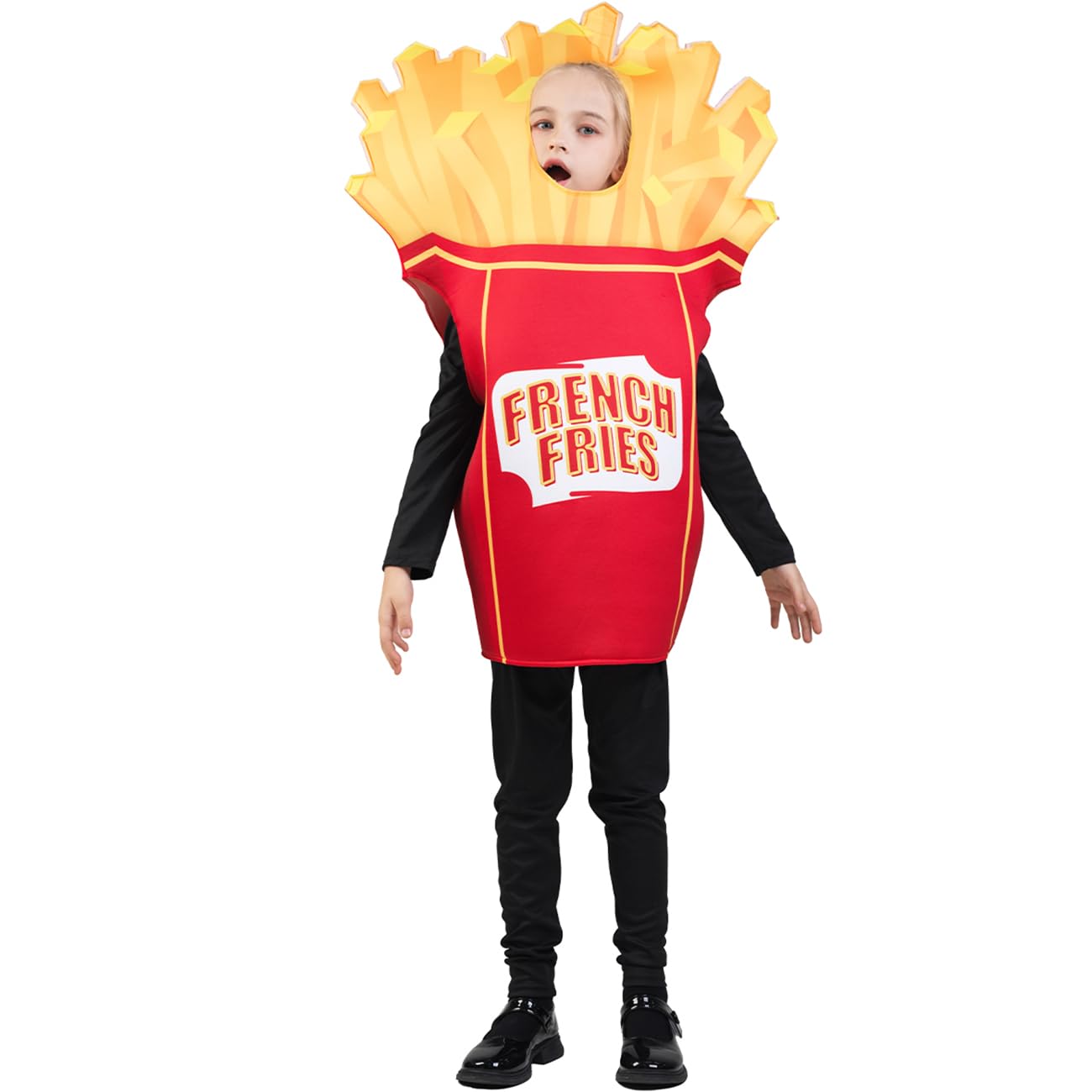 SEA HARE Unisex Kids French Fries Fun Party Costume (M:7-9years), Red, M:7-9 Years - Image 4