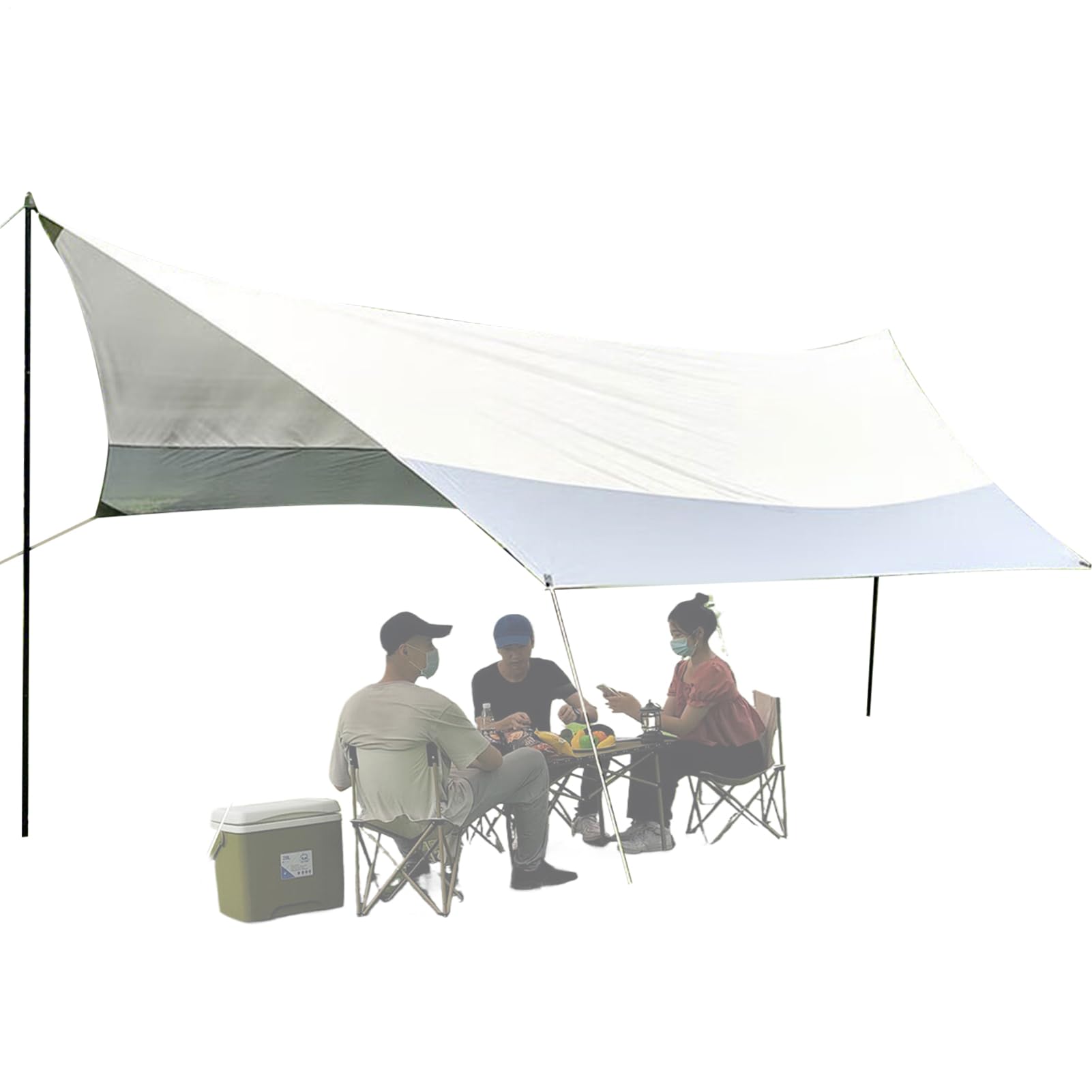Store solaire camping et jardin abri résistant à la pluie 5,2x4,5 m