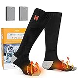 Heated Socks, Battery Heated Socks for Men Women, Winter Electric Heated Socks for Skiing Cycling Hunting Fishing(Black)