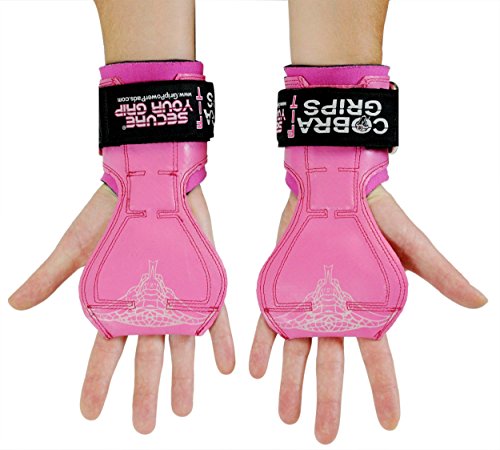 Image of Cobra Grips Weight Lifting Gloves with Adjustable Neoprene Padded Wrist Wraps - Heavy Duty Alternative to Power Lifting Hooks for Deadlifts