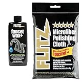 Flitz 3.4oz Faucet Wax Plus + 16' × 16' Microfiber Cloth