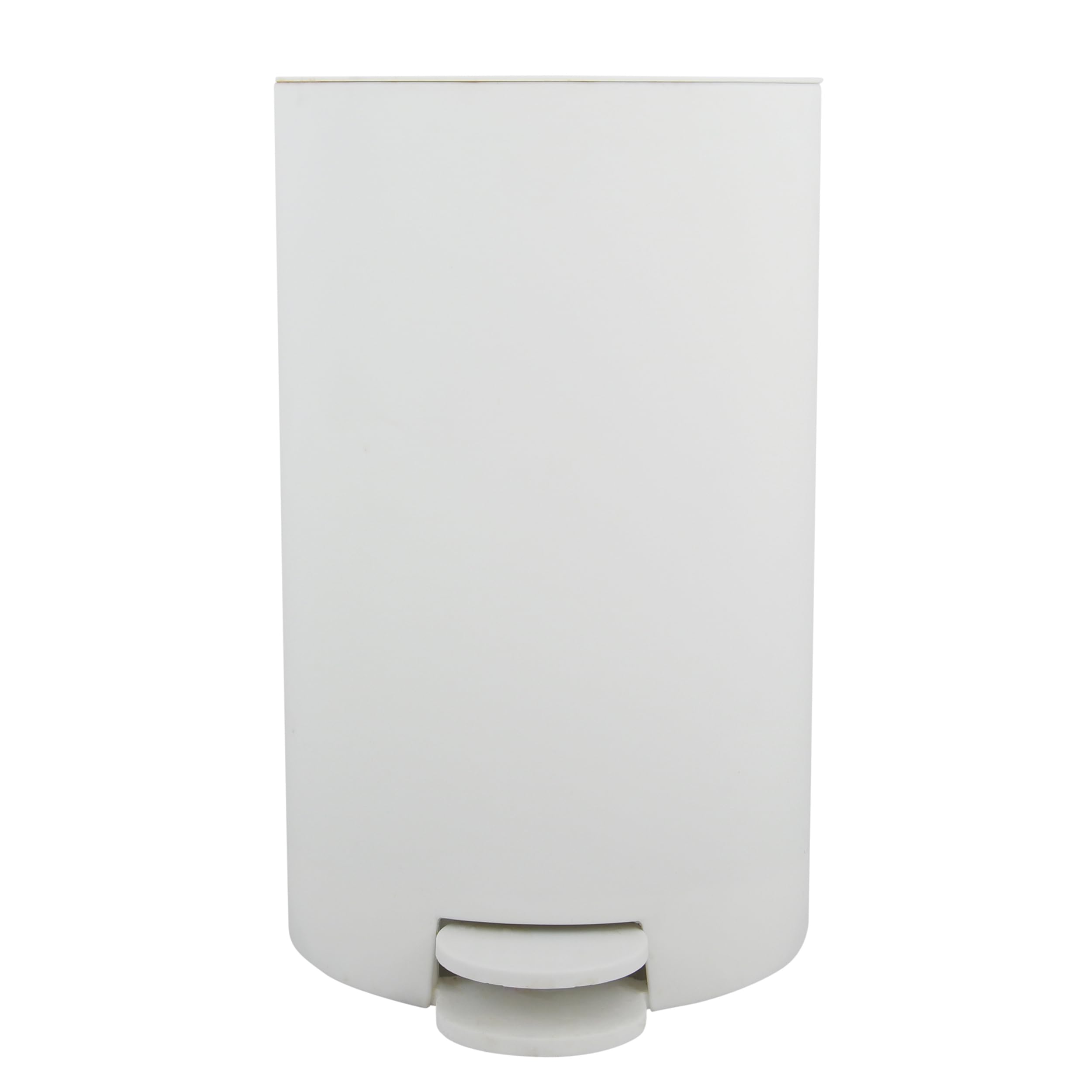 MSV - Papelera Osaki para cosméticos - 3 litros - Tapa - Con pedal para baños y aseos - Compacta - Espacio reducido - Contenedor interior extraíble - Blanco
